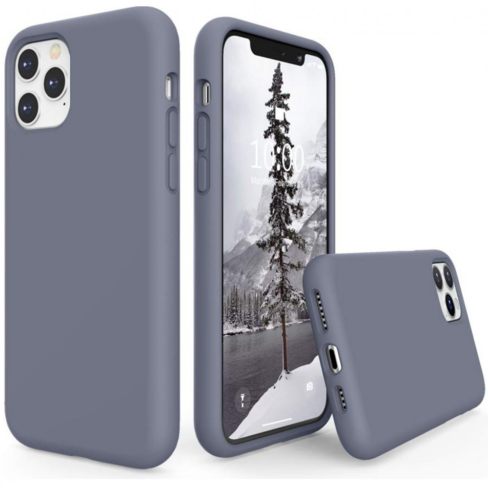 Apple iPhone 16 Pro Max, Szilikon tok, Wooze Liquid Silica Gel, leander-szürke (TS6948)-0